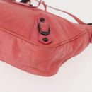 BALENCIAGA Hip Shoulder Bag Leather Pink 242803 Auth bs30644-14