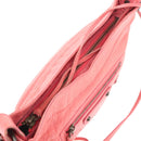 BALENCIAGA Hip Shoulder Bag Leather Pink 242803 Auth bs30644-10