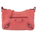 BALENCIAGA Hip Shoulder Bag Leather Pink 242803 Auth bs30644-13