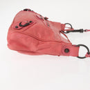 BALENCIAGA Hip Shoulder Bag Leather Pink 242803 Auth bs30644-3