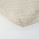 BALLY Chain Shoulder Bag Leather White Gold Auth bs30645-14