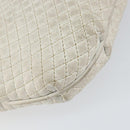 BALLY Chain Shoulder Bag Leather White Gold Auth bs30645-16