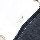 BALLY Chain Shoulder Bag Leather White Gold Auth bs30645-11