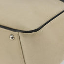 BURBERRY Nova Check Hand Bag Canvas Beige Silver Auth bs30646-10