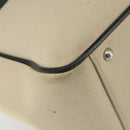 BURBERRY Nova Check Hand Bag Canvas Beige Silver Auth bs30646-11