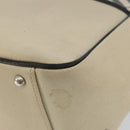 BURBERRY Nova Check Hand Bag Canvas Beige Silver Auth bs30646-12