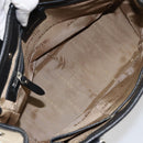 BURBERRY Nova Check Hand Bag Canvas Beige Silver Auth bs30646-17