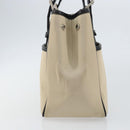 BURBERRY Nova Check Hand Bag Canvas Beige Silver Auth bs30646-5