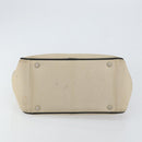BURBERRY Nova Check Hand Bag Canvas Beige Silver Auth bs30646-9