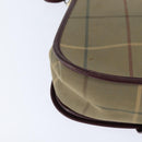 Burberrys Nova Check Shoulder Bag Canvas Leather Beige Gold Auth bs30648-15