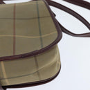 Burberrys Nova Check Shoulder Bag Canvas Leather Beige Gold Auth bs30648-16