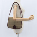 Burberrys Nova Check Shoulder Bag Canvas Leather Beige Gold Auth bs30648-21