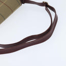 Burberrys Nova Check Shoulder Bag Canvas Leather Beige Gold Auth bs30648-7