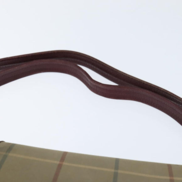 Burberrys Nova Check Shoulder Bag Canvas Leather Beige Gold Auth bs30648