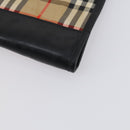 Burberrys Nova Check Garment Cover Canvas Leather Beige Gold Auth bs30652-17