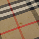 Burberrys Nova Check Garment Cover Canvas Leather Beige Gold Auth bs30652-9