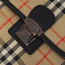 Burberrys Nova Check Garment Cover Canvas Leather Beige Gold Auth bs30652-20