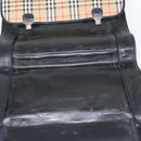 Burberrys Nova Check Garment Cover Canvas Leather Beige Gold Auth bs30652-11