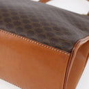 CELINE Macadam Canvas Handtasche PVC Leder Braun Gold Auth bs30654-17