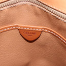 CELINE Macadam Canvas Handtasche PVC Leder Braun Gold Auth bs30654-21