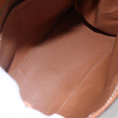CELINE Macadam Canvas Handtasche PVC Leder Braun Gold Auth bs30654-10