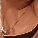 CELINE Macadam Canvas Hand Bag PVC Leather Brown Gold Auth bs30654-24