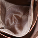 CELINE Macadam Canvas Hand Bag PVC Leather Brown Gold Auth bs30654-11