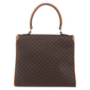 CELINE Macadam Canvas Handtasche PVC Leder Braun Gold Auth bs30654-2