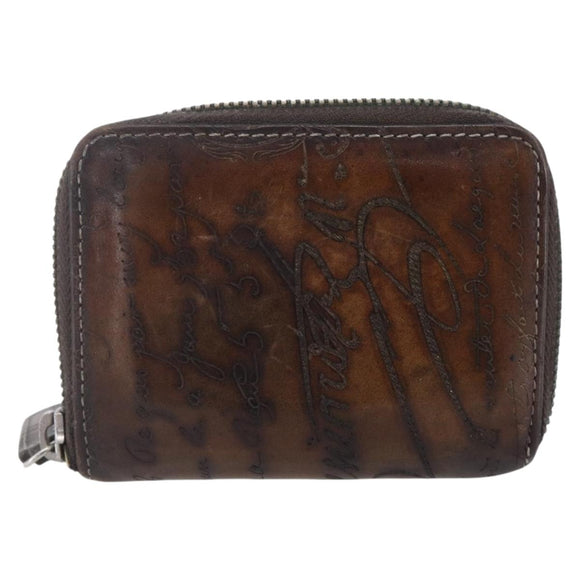 Berluti Wallet Leather Brown Auth bs30656