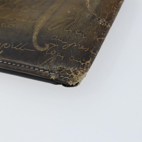 Berluti Wallet Leather Brown Auth bs30657