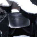 Salvatore Ferragamo Shoulder Bag Leather Gold Black Auth bs30658-15