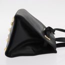 Salvatore Ferragamo Shoulder Bag Leather Gold Black Auth bs30658-4