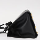 Salvatore Ferragamo Shoulder Bag Leather Gold Black Auth bs30658-5