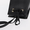 Salvatore Ferragamo Shoulder Bag Leather Gold Black Auth bs30658-6