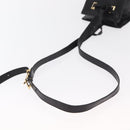 Salvatore Ferragamo Shoulder Bag Leather Gold Black Auth bs30658-7
