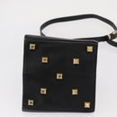 Salvatore Ferragamo Shoulder Bag Leather Gold Black Auth bs30658-9