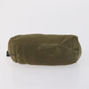 PRADA Pouch Nylon 5 Set Red Khaki Auth bs30659-15