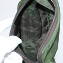 PRADA Pouch Nylon 5 Set Red Khaki Auth bs30659-21