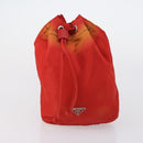 PRADA Pouch Nylon 5 Set Red Khaki Auth bs30659-7