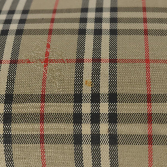 Burberrys Nova Check Clutch Bag Canvas Leather 5 Set Beige Black Auth bs30660