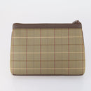 Burberrys Nova Check Clutch Bag Canvas Leather 5 Set Beige Black Auth bs30660-19