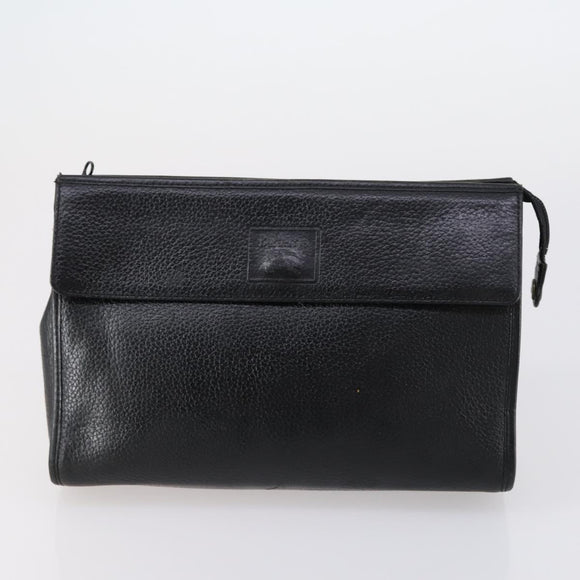 Burberrys Nova Check Clutch Bag Canvas Leather 5 Set Beige Black Auth bs30660