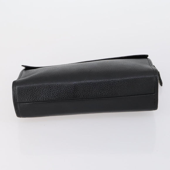 Burberrys Nova Check Clutch Bag Canvas Leather 5 Set Beige Black Auth bs30660