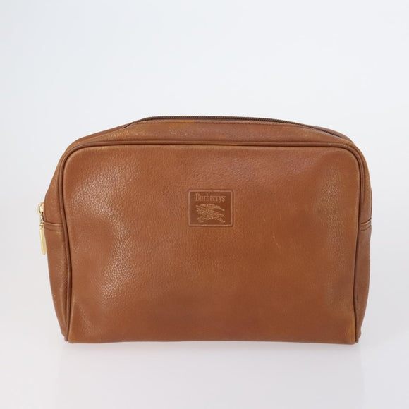 Burberrys Nova Check Clutch Bag Canvas Leather 5 Set Beige Black Auth bs30660