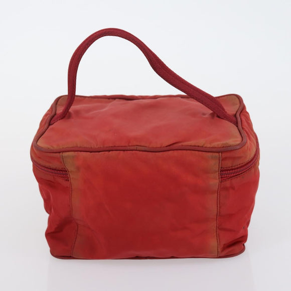 PRADA Hand Bag Nylon 2 Set Red White Auth bs30661