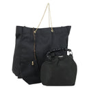 Christian Dior Fendi Hand Bag Nylon 2 Set Black Auth bs30662-1