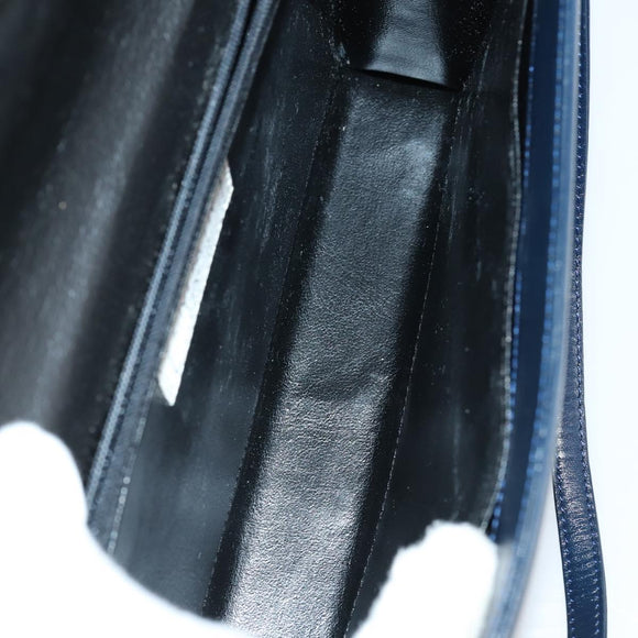 GIVENCHY Shoulder Bag Leather 2 Set Navy Black Auth bs30664