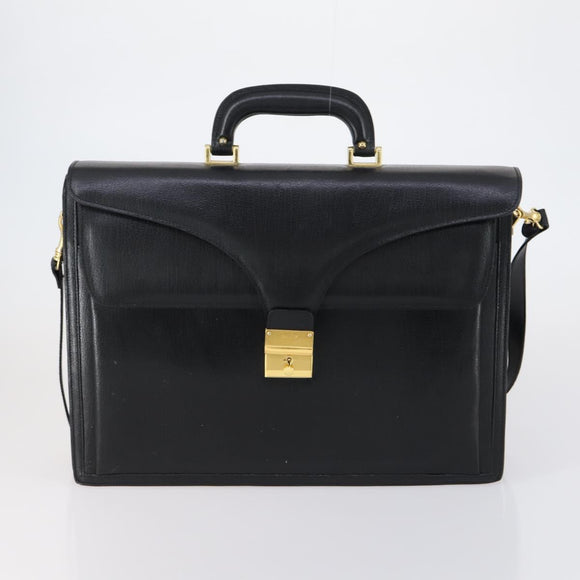 BALLY Hand Bag Leather 3 Set Black Auth bs30665