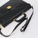BALLY Hand Bag Leather 3 Set Black Auth bs30665-5