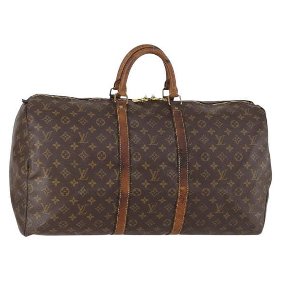 LOUIS VUITTON Monogram Keepall 55 Boston Bag M41424 LV Auth bs30681